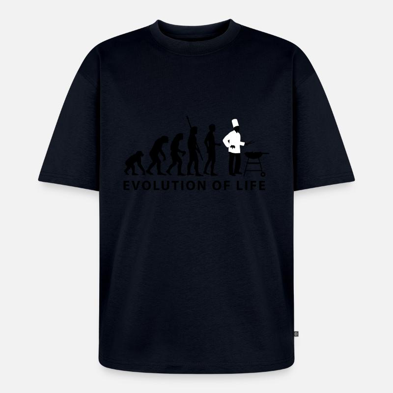 evolution_grill_e_2c - T-shirt Premium bio oversize Unisexe - bleu marine