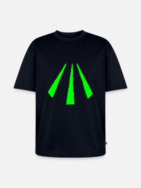 Celtic symbol Awen green - Unisex Premium Oversized Organic T-Shirt - navy