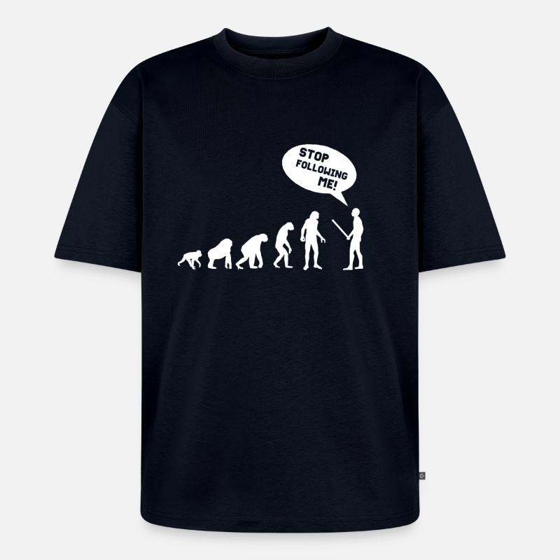 EVOLUTION - Unisex Premium Oversized Organic T-Shirt - navy