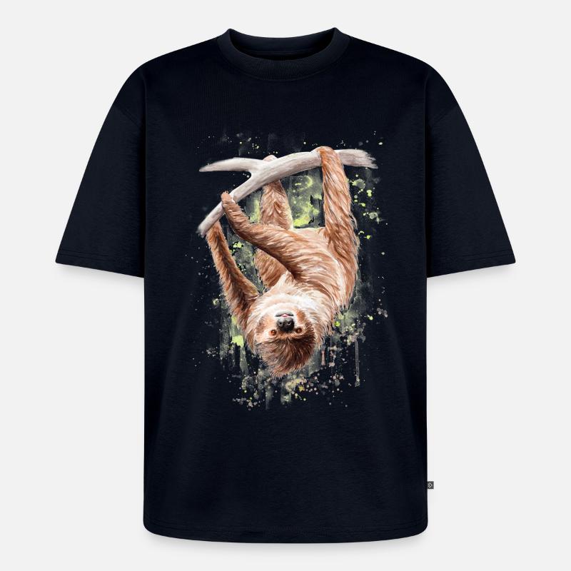 Faultier - Unisex Premium Oversized Bio T-Shirt - Navy