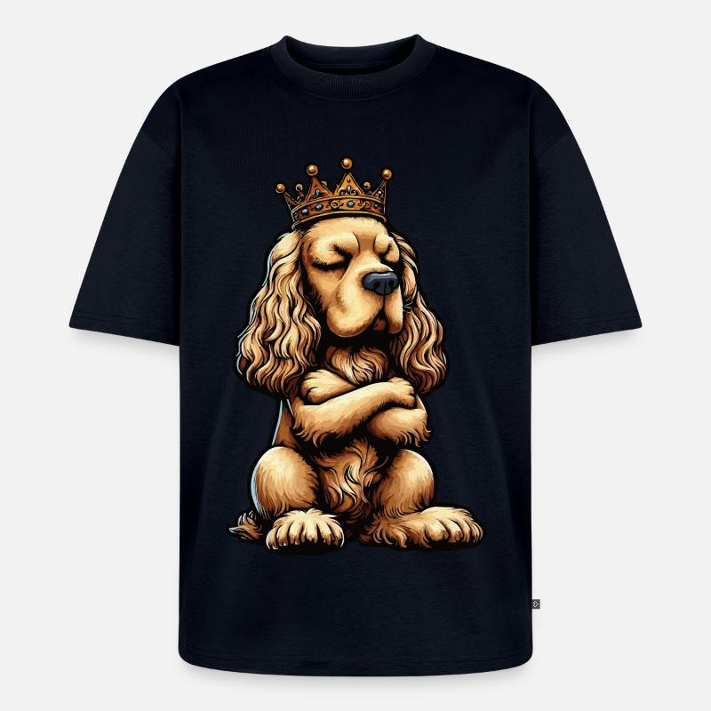 Cocker Spaniel Cockerhund Cocker Spaniel Besitzer - Unisex Premium Oversized Bio T-Shirt - Navy