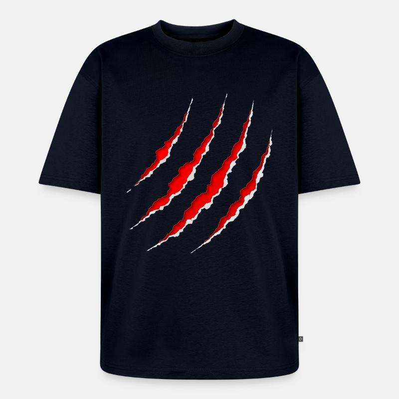 Scars - Unisex Premium Oversized Bio T-Shirt - Navy
