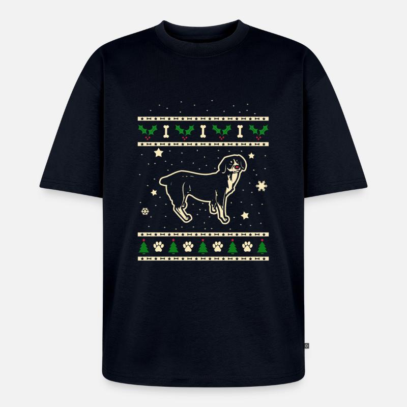 Entlebucher Weihnachtsgeschenk - Unisex Premium Oversized Bio T-Shirt - Navy