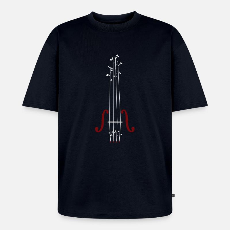 violon Conception - T-shirt Premium bio oversize Unisexe - bleu marine