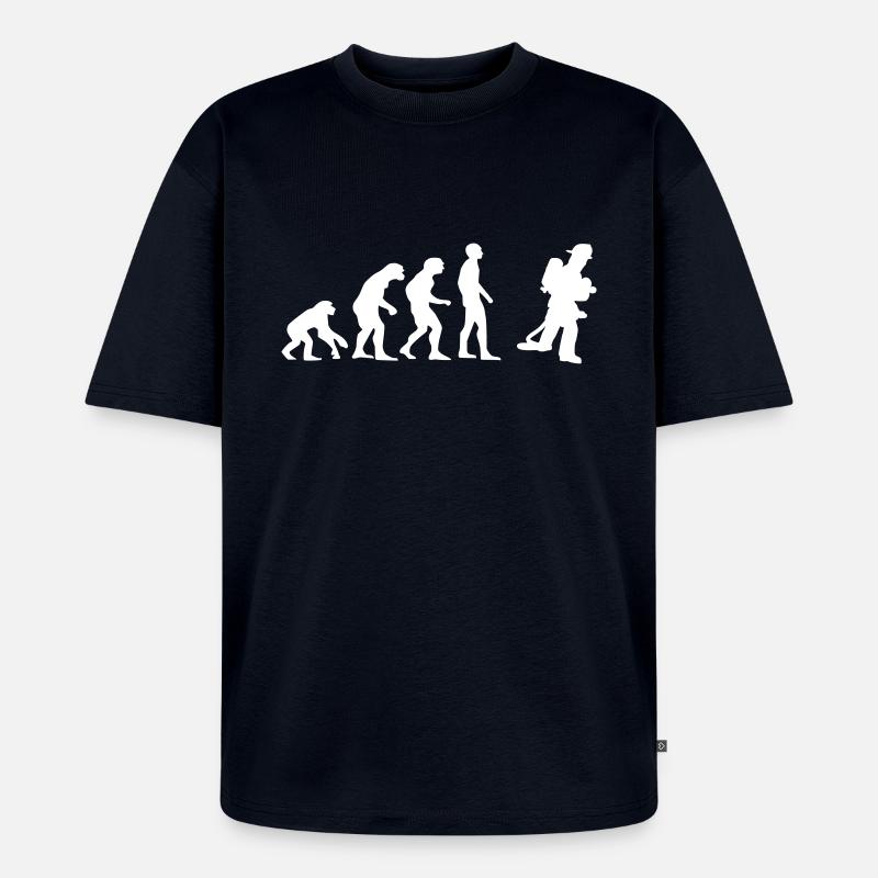 pompier evolution - T-shirt Premium bio oversize Unisexe - bleu marine