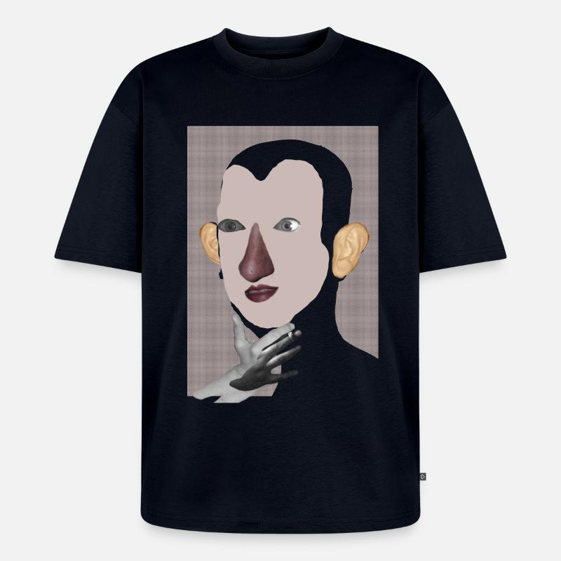 Fld.) Denke Thinkah - Unisex Premium Oversized Bio T-Shirt - Navy