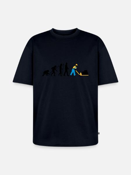 evolution_lagerist_hubwagen_09_201603_3c - Unisex Premium Oversized Bio T-Shirt - Navy