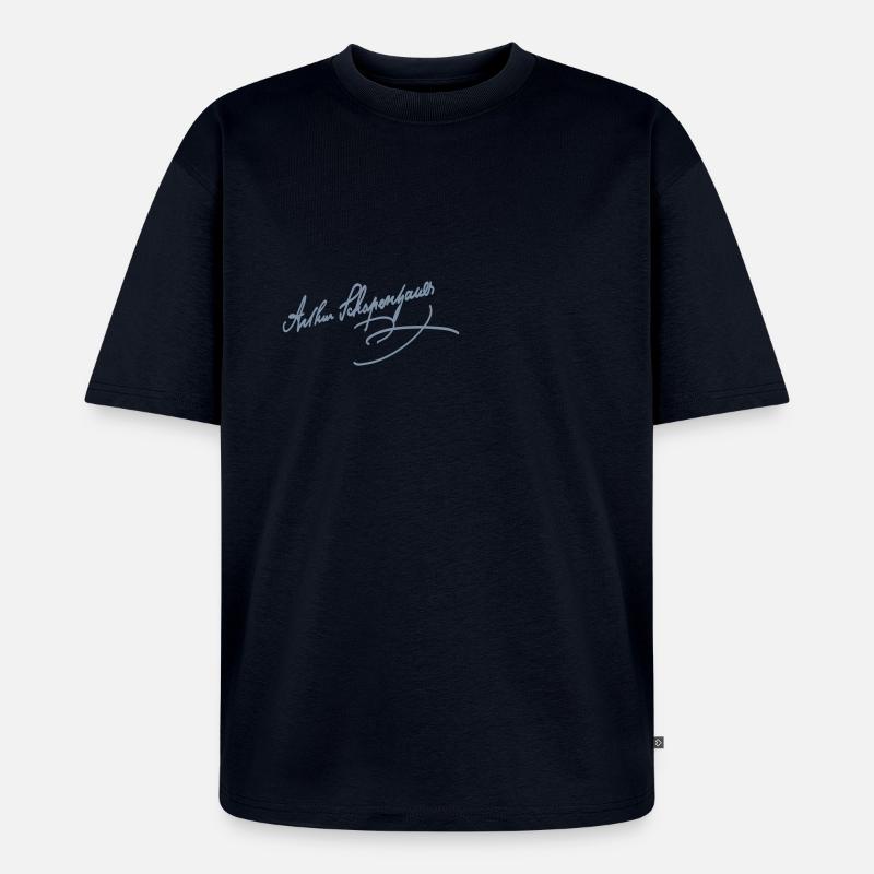 Arthur Schopenhauer - T-shirt Premium bio oversize Unisexe - bleu marine
