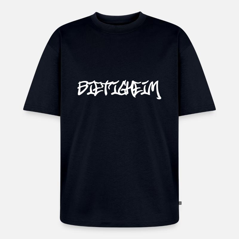 Bietigheim Graffiti - Unisex Premium Oversized Bio T-Shirt - Navy