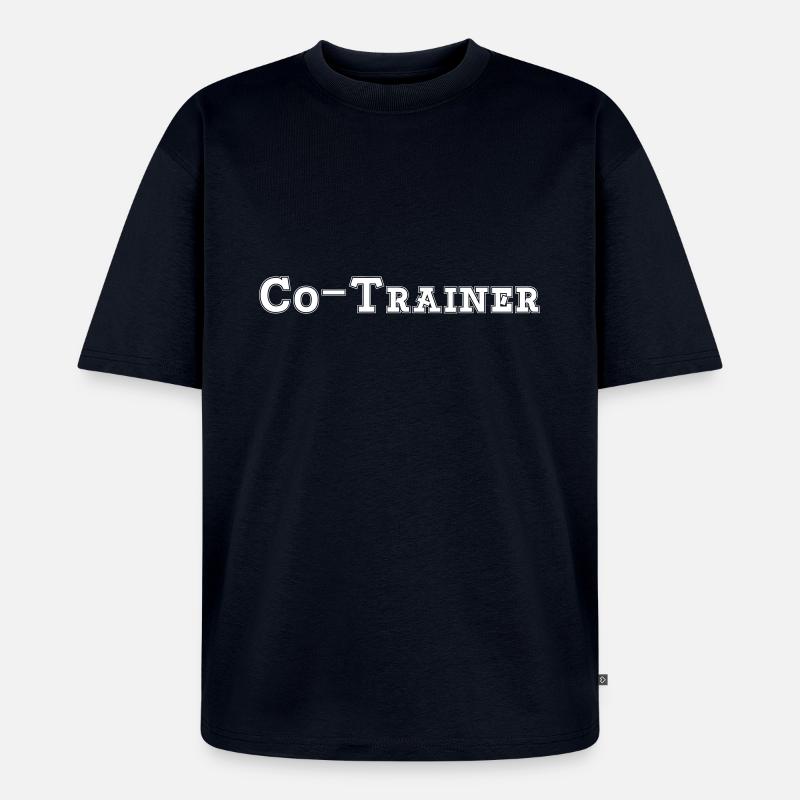 Co-Trainer - Unisex Premium Oversized Bio T-Shirt - Navy
