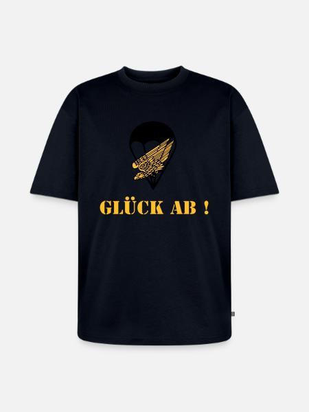 Glück ab Fallschirmjäger - Unisex Premium Oversized Bio T-Shirt - Navy