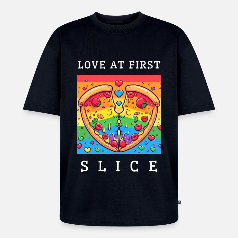 Liebe auf den ersten Schnitt - Unisex Premium Oversized Bio T-Shirt - Navy