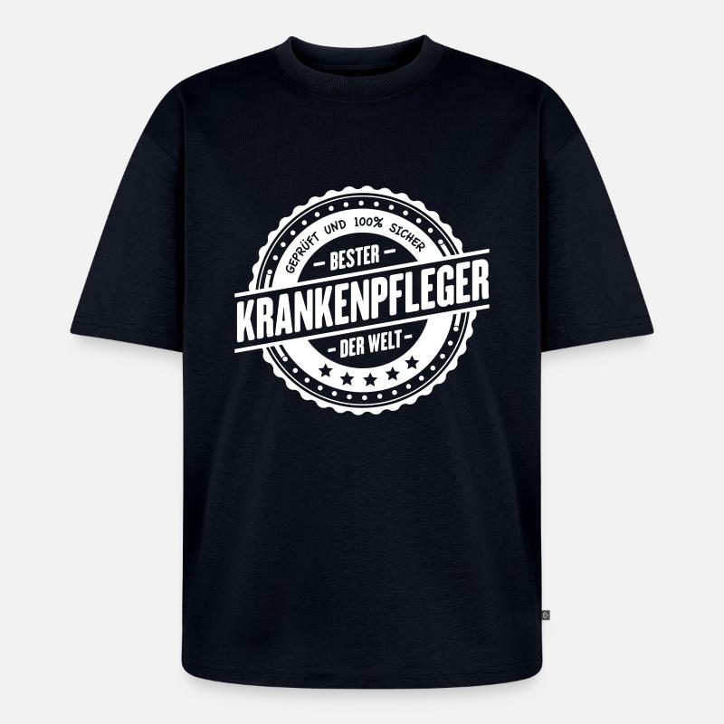 Bester Krankenpfleger - Unisex Premium Oversized Bio T-Shirt - Navy