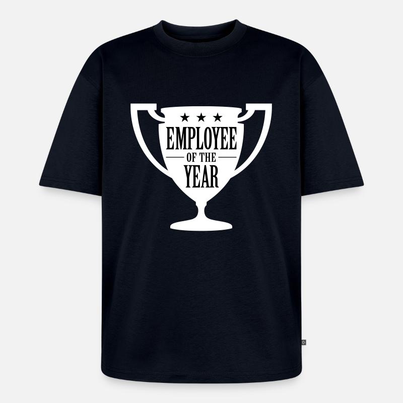 Mitarbeiter des Jahres! - Unisex Premium Oversized Bio T-Shirt - Navy