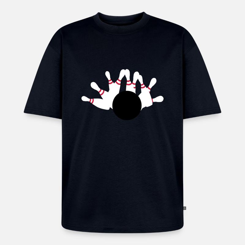 Bowling - Unisex Premium Oversized Organic T-Shirt - navy