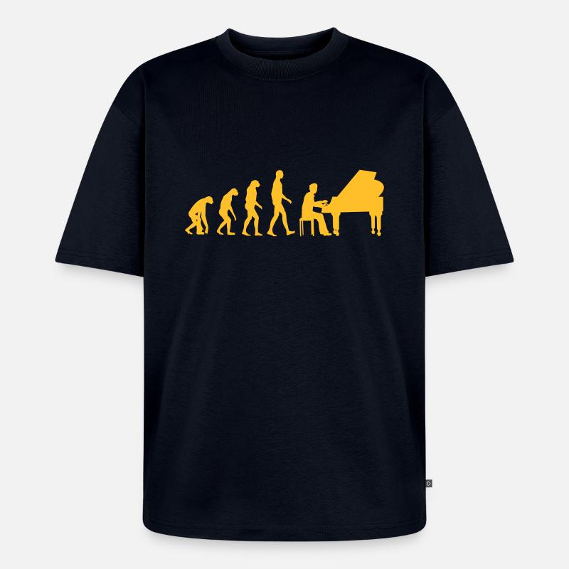 piano evolution - Unisex Premium Oversized Organic T-Shirt - navy