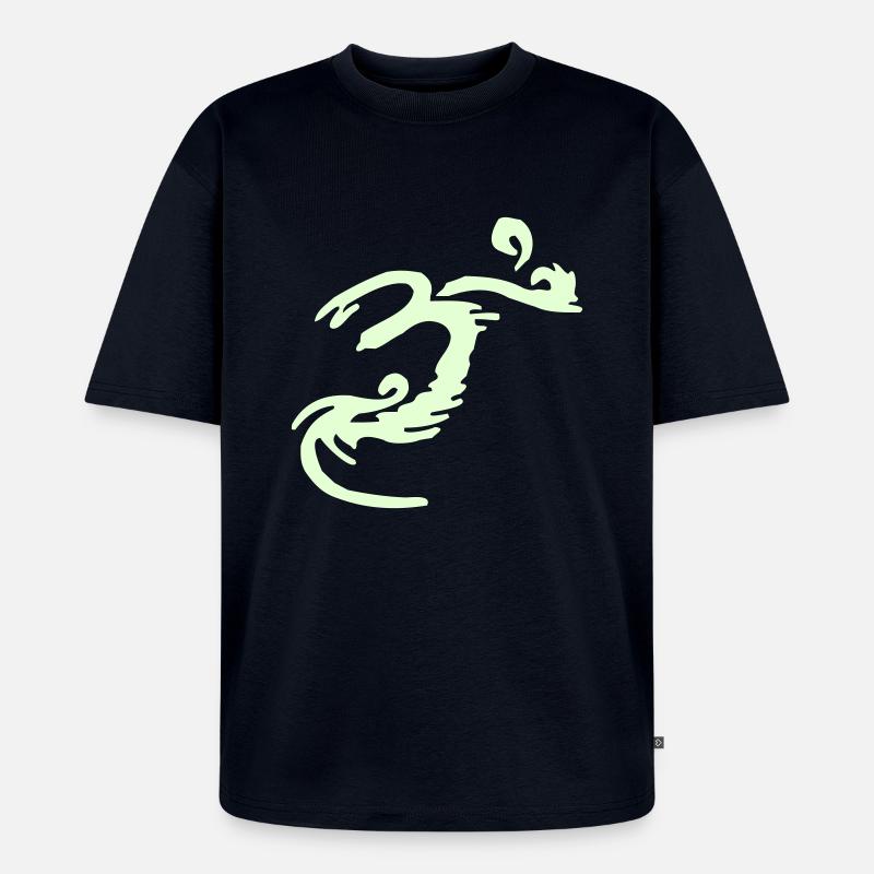 aum_fx2 - Unisex Premium Oversized Bio T-Shirt - Navy