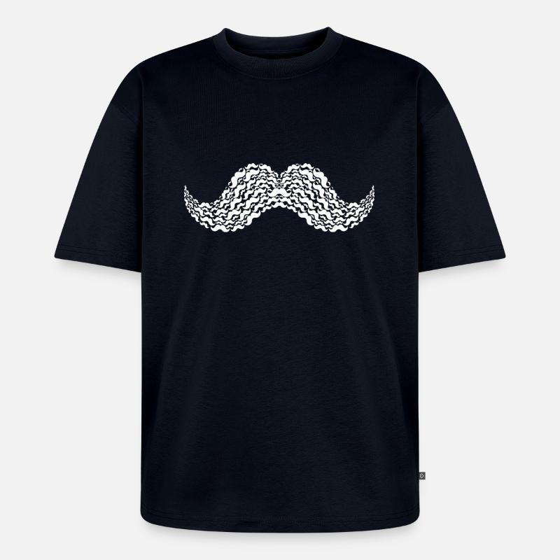 Moustache Overload - Unisex Premium Oversized Bio T-Shirt - Navy