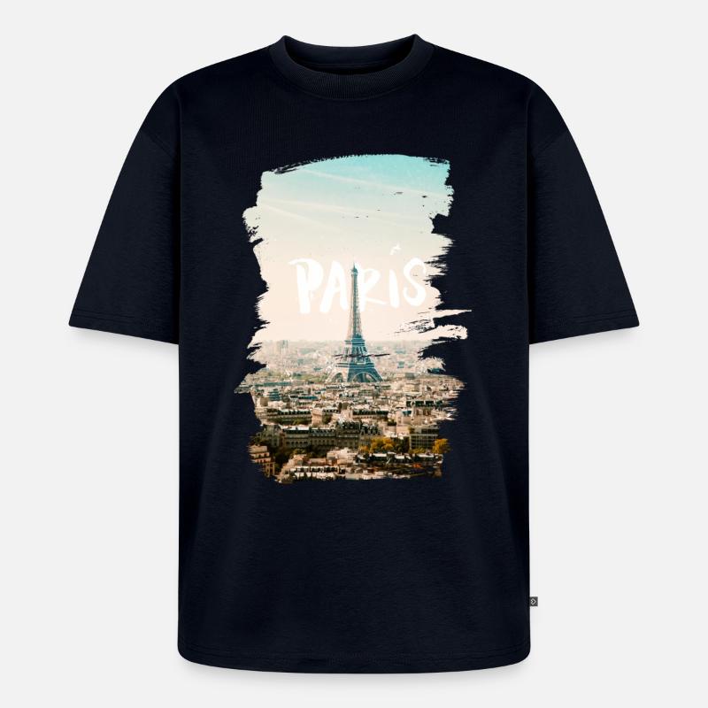 Paris - Unisex Premium Oversized Bio T-Shirt - Navy