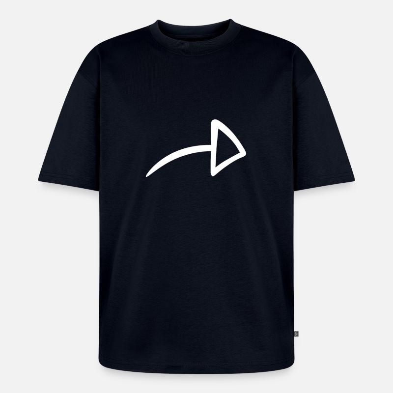 Pfeil nach rechts - Unisex Premium Oversized Bio T-Shirt - Navy