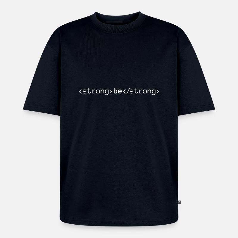 Sei stark, sei kühn - Unisex Premium Oversized Bio T-Shirt - Navy