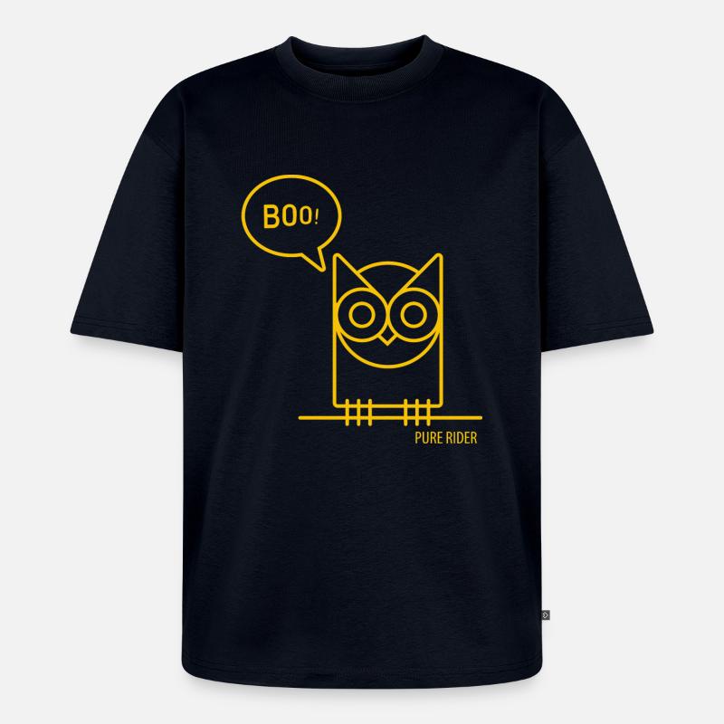 PureRider Eule G - Unisex Premium Oversized Bio T-Shirt - Navy