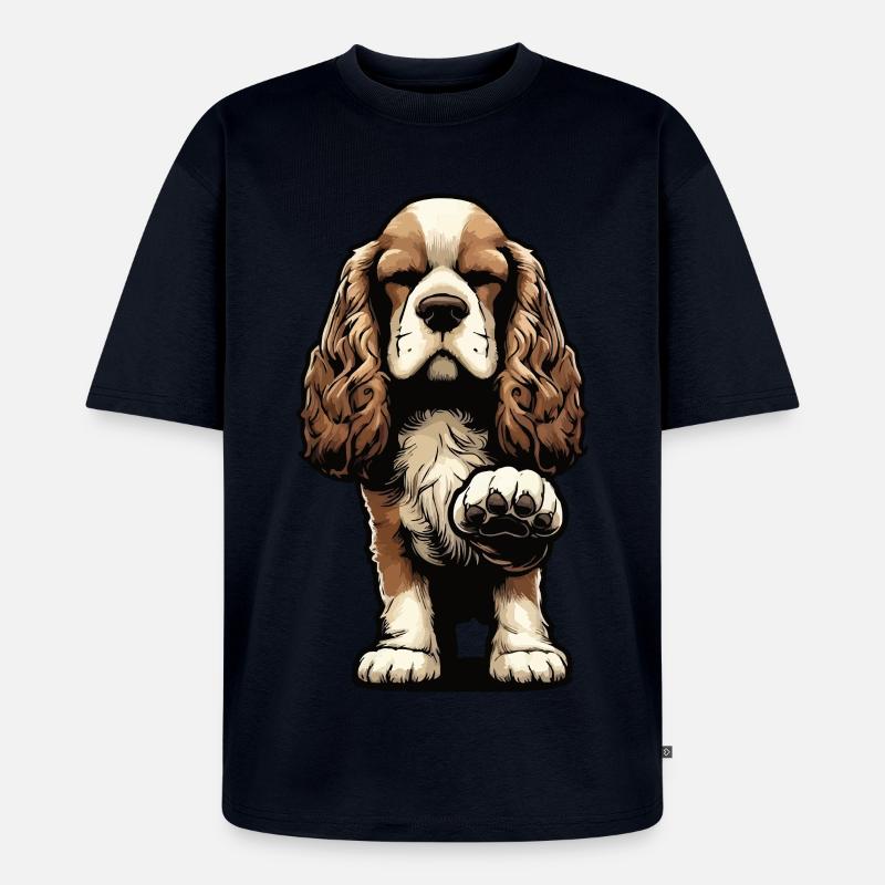 Cocker Spaniel Cockerhund Cocker Spaniel Besitzer - Unisex Premium Oversized Bio T-Shirt - Navy