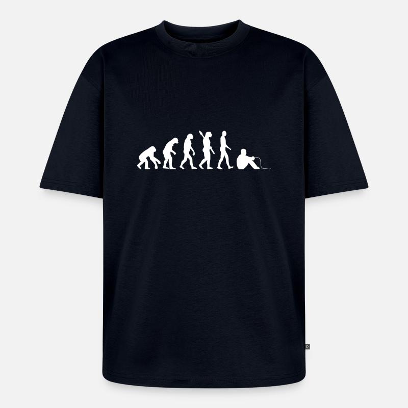 Evolution GAMER w - Unisex Premium Oversized Organic T-Shirt - navy