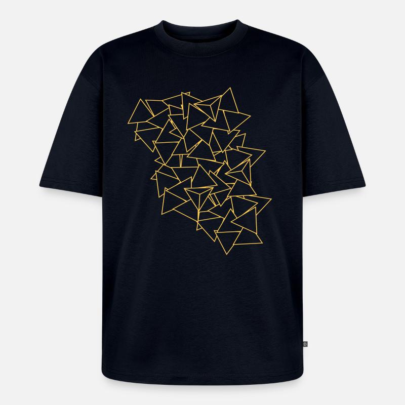triangles - T-shirt Premium bio oversize Unisexe - bleu marine