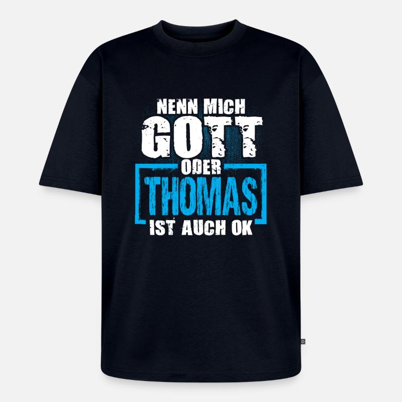 THOMAS - ok - Unisex Premium Oversized Bio T-Shirt - Navy