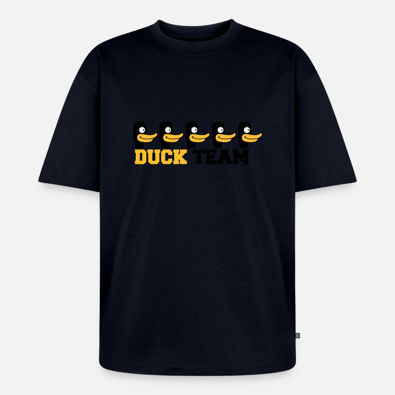 Duck Team - T-shirt Premium bio oversize Unisexe - bleu marine