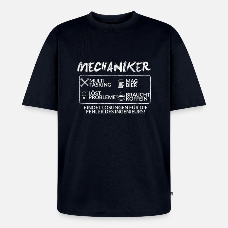 Mechaniker - Unisex Premium Oversized Bio T-Shirt - Navy