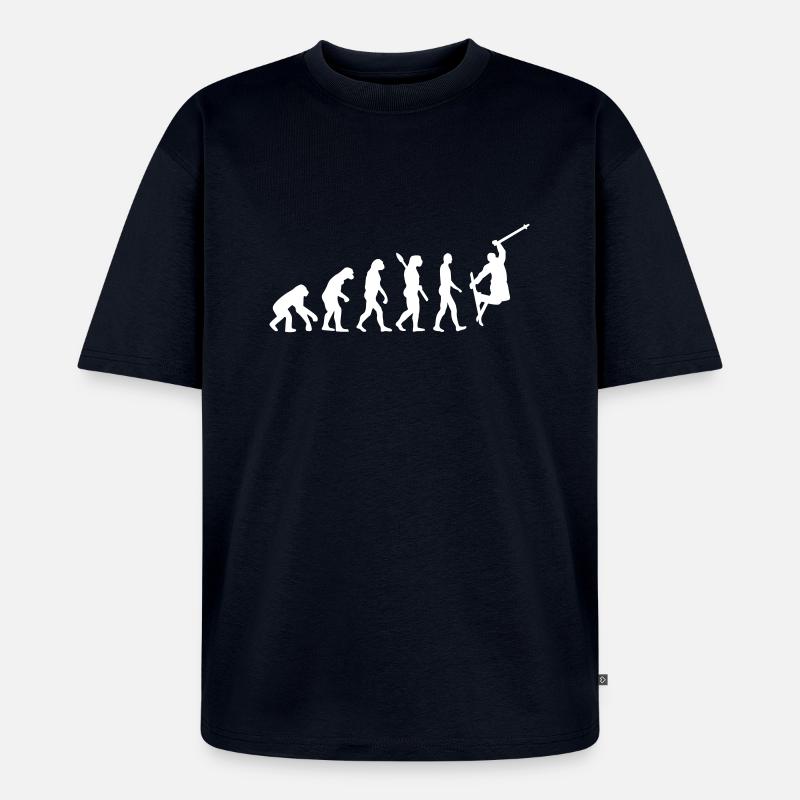 Evolution Ski - Unisex Premium Oversized Organic T-Shirt - navy