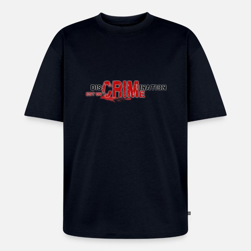 diskriminierung - Unisex Premium Oversized Bio T-Shirt - Navy