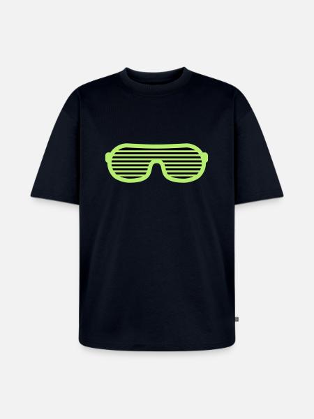 Party Glasses - Unisex Premium Oversized Organic T-Shirt - navy