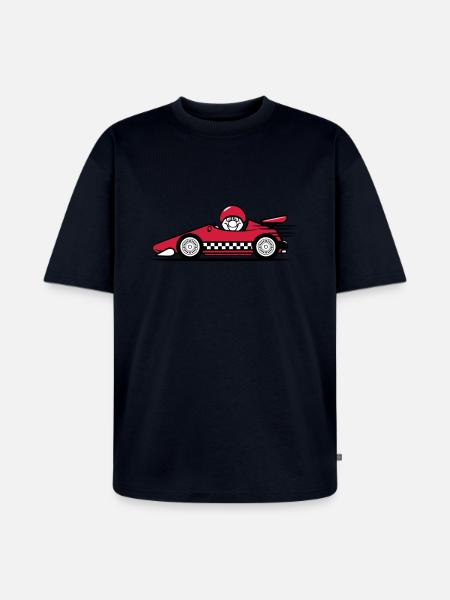 Rennwagen lustig witzig - Unisex Premium Oversized Bio T-Shirt - Navy