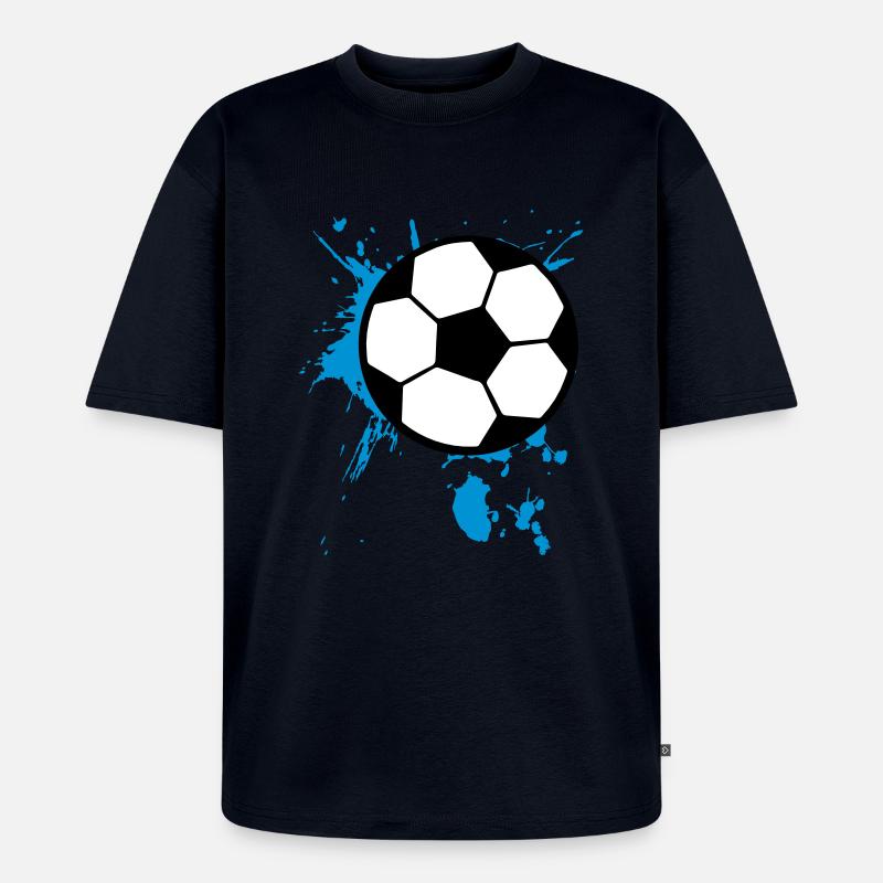 Fußball Soccer 3c - Unisex Premium Oversized Bio T-Shirt - Navy