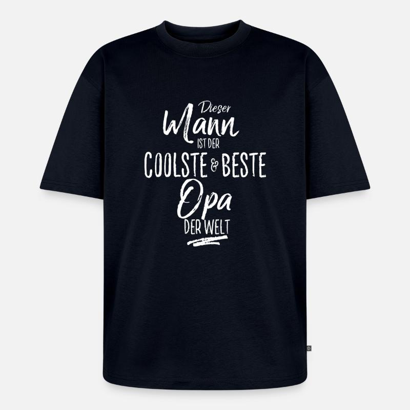 Opa - Unisex Premium Oversized Bio T-Shirt - Navy