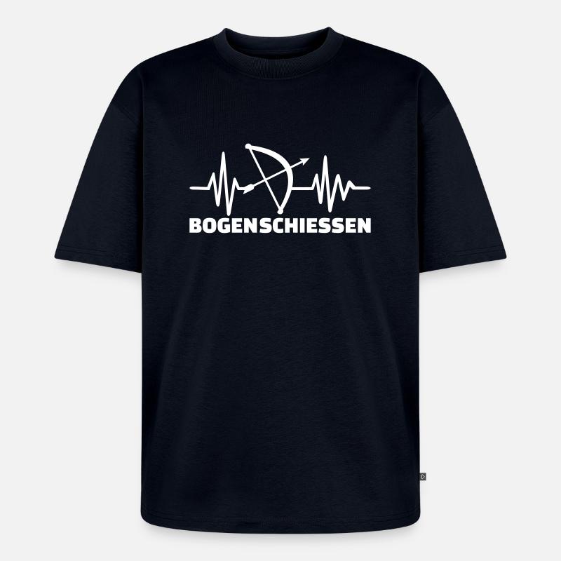 Bogenschießen - Unisex Premium Oversized Bio T-Shirt - Navy