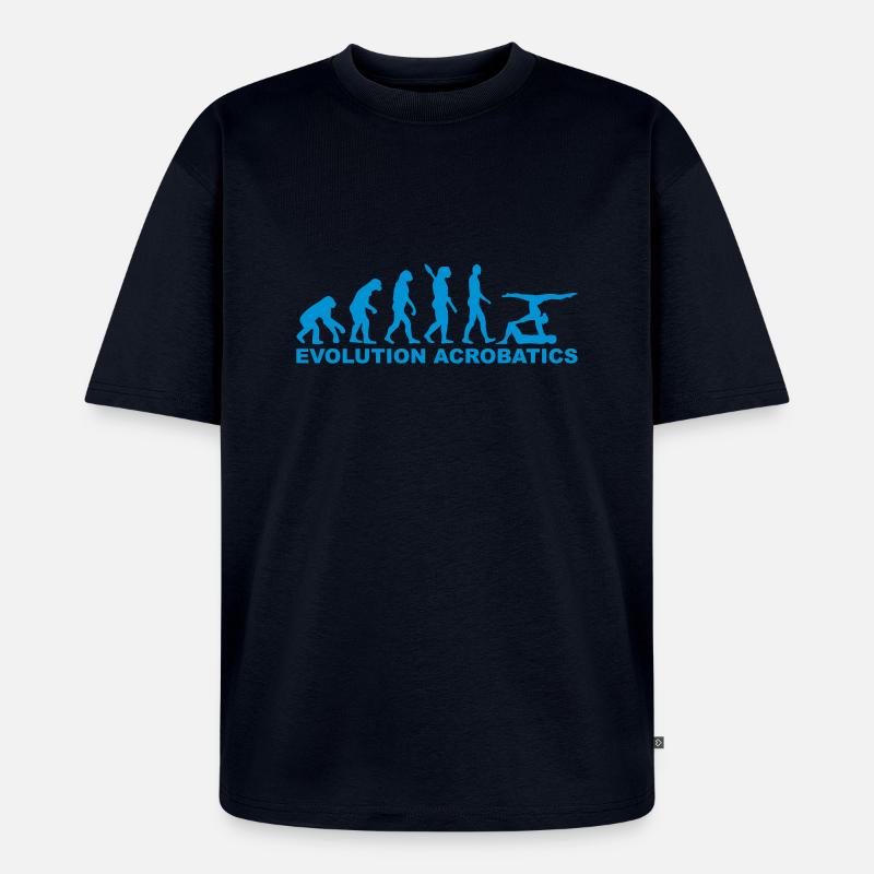 Evolution Acrobatics - Unisex Premium Oversized Organic T-Shirt - navy