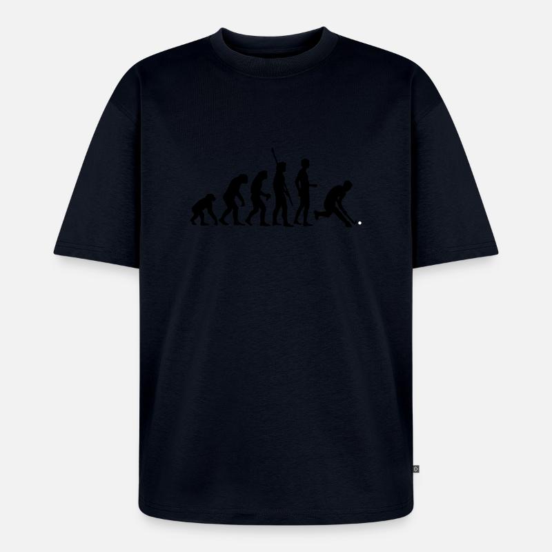 evolution_herren_hockey_2c - T-shirt Premium bio oversize Unisexe - bleu marine
