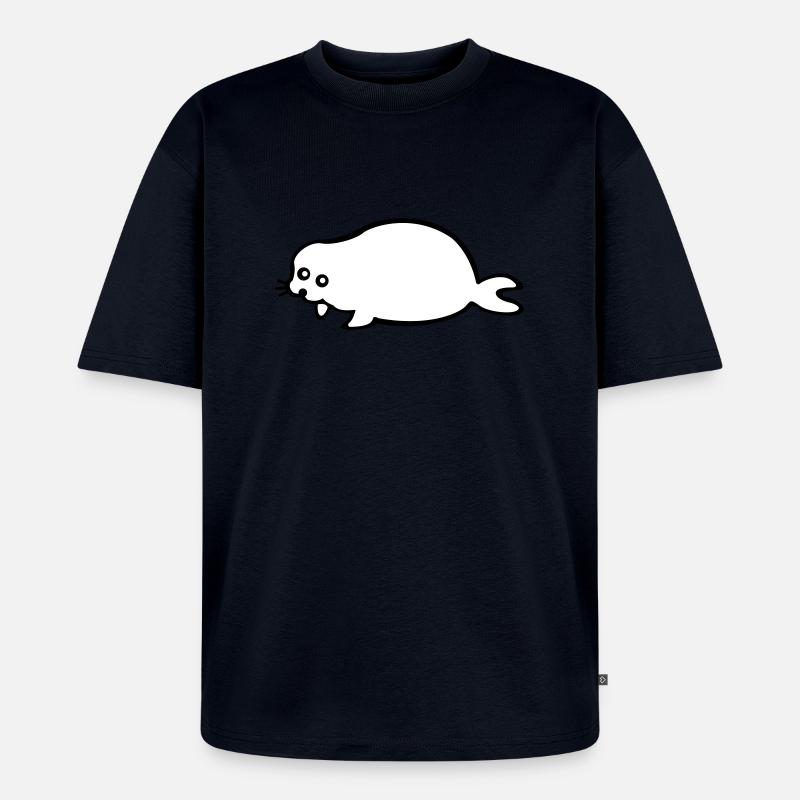 Baby - Robbe - Unisex Premium Oversized Bio T-Shirt - Navy