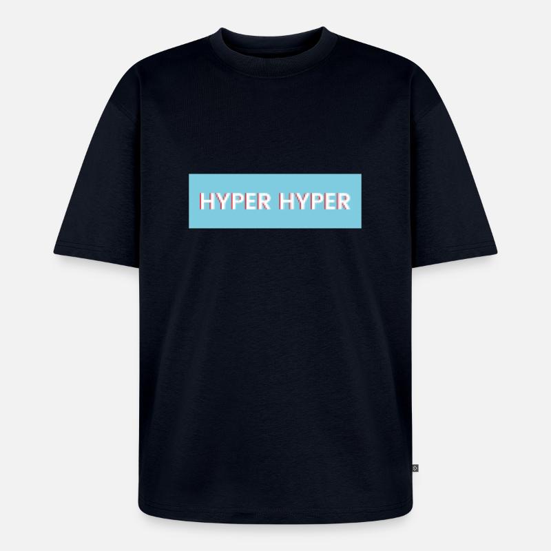 HYPER HYPER Pixel - Unisex Premium Oversized Bio T-Shirt - Navy