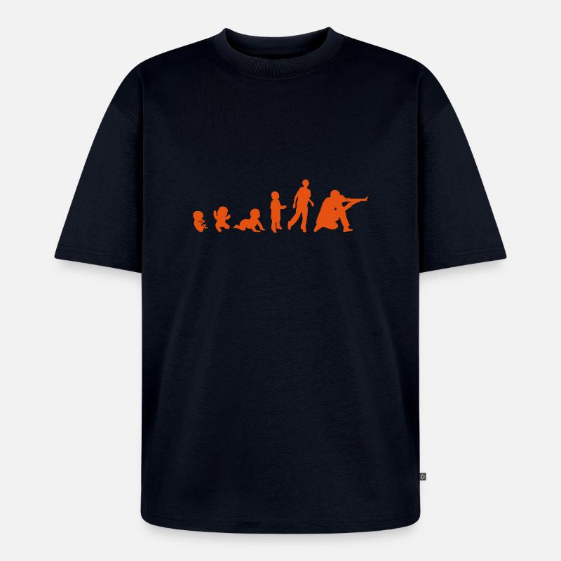 Evolution Sportschießen shooting1 - Unisex Premium Oversized Bio T-Shirt - Navy