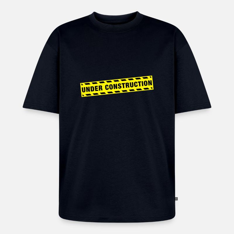 under_construction_de2 - Unisex Premium Oversized Bio T-Shirt - Navy