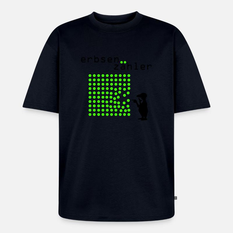 Erbsenzähler - Unisex Premium Oversized Bio T-Shirt - Navy