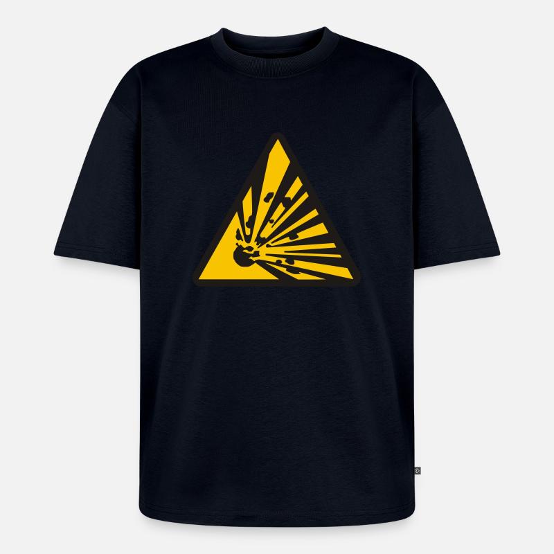 exploding - Unisex Premium Oversized Organic T-Shirt - navy