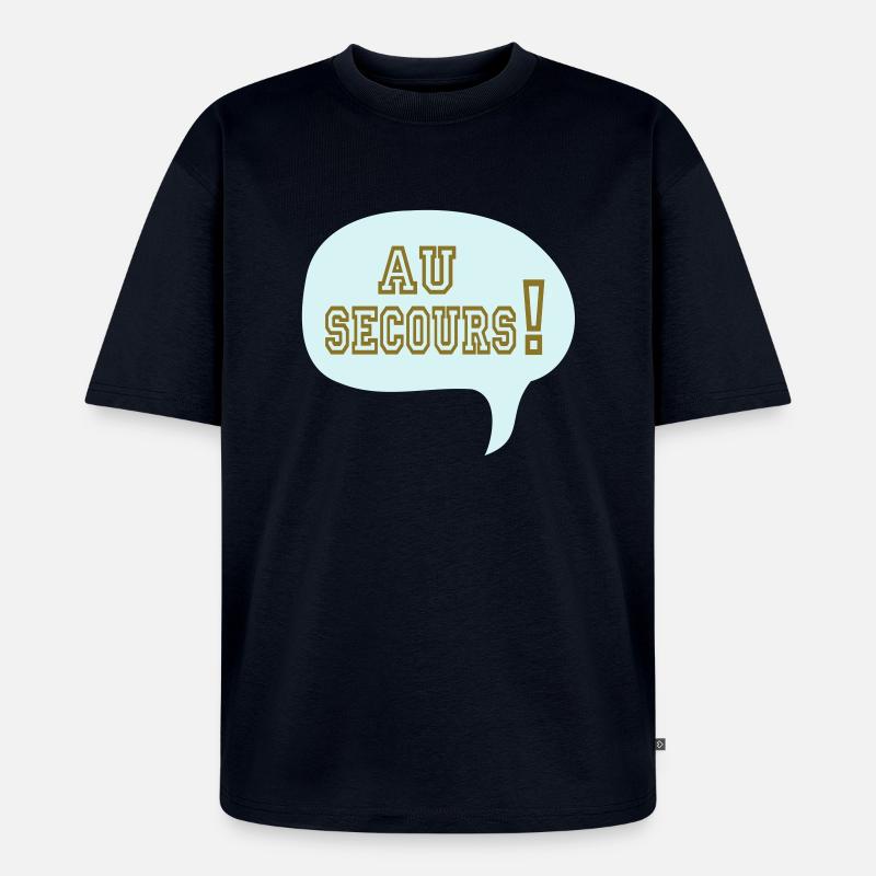 lustigen Cartoon Comic Relief zu - Unisex Premium Oversized Bio T-Shirt - Navy