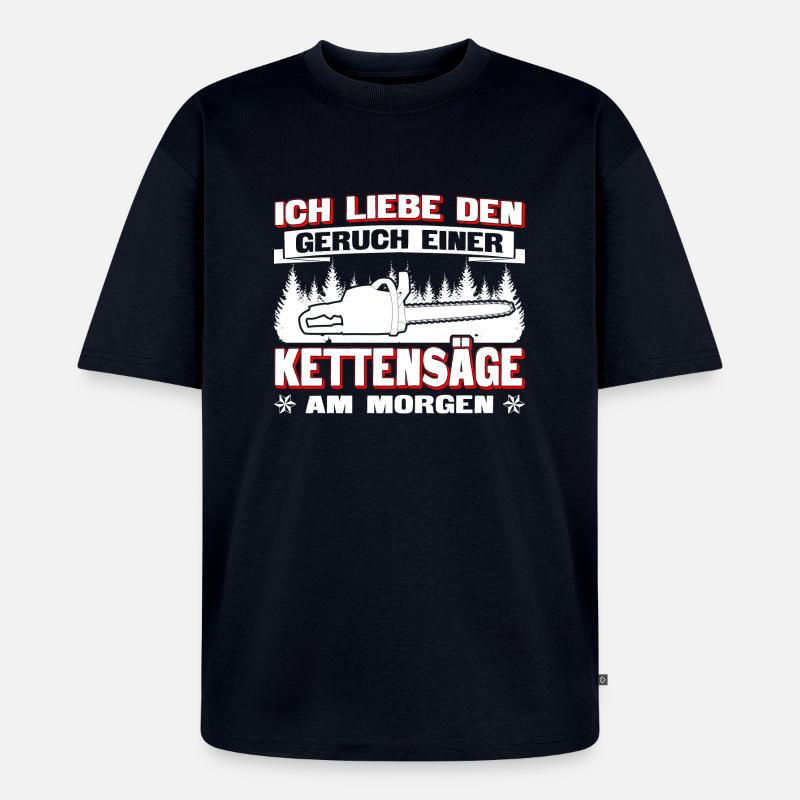 Tronçonneuse à odeur - T-shirt Premium bio oversize Unisexe - bleu marine