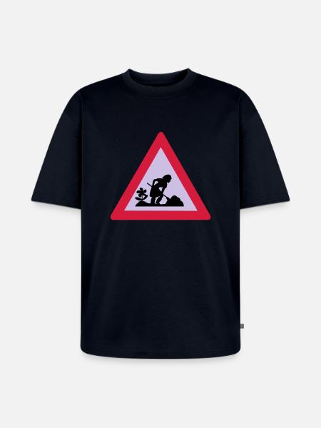 baustelle - Unisex Premium Oversized Organic T-Shirt - navy